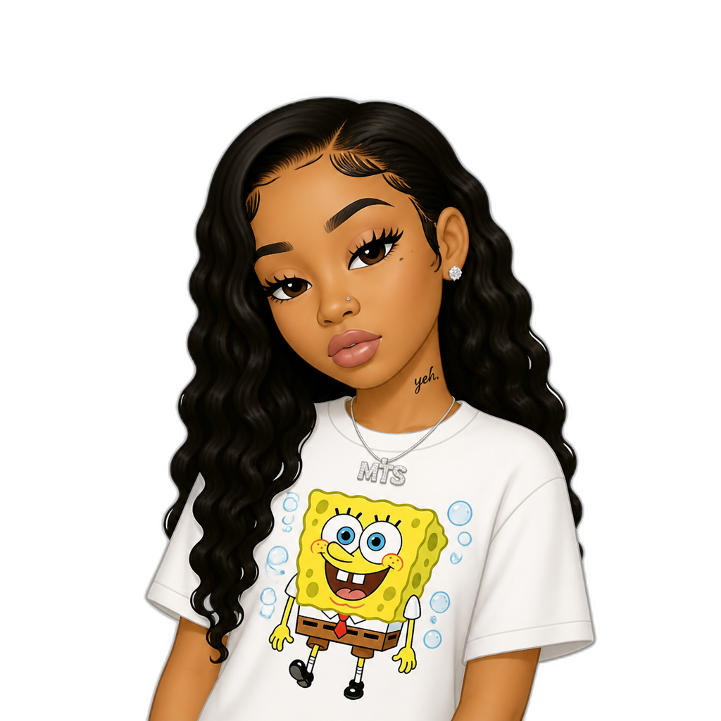 Mariah The Scientist in a Spongebob shirt - AI generated emoji