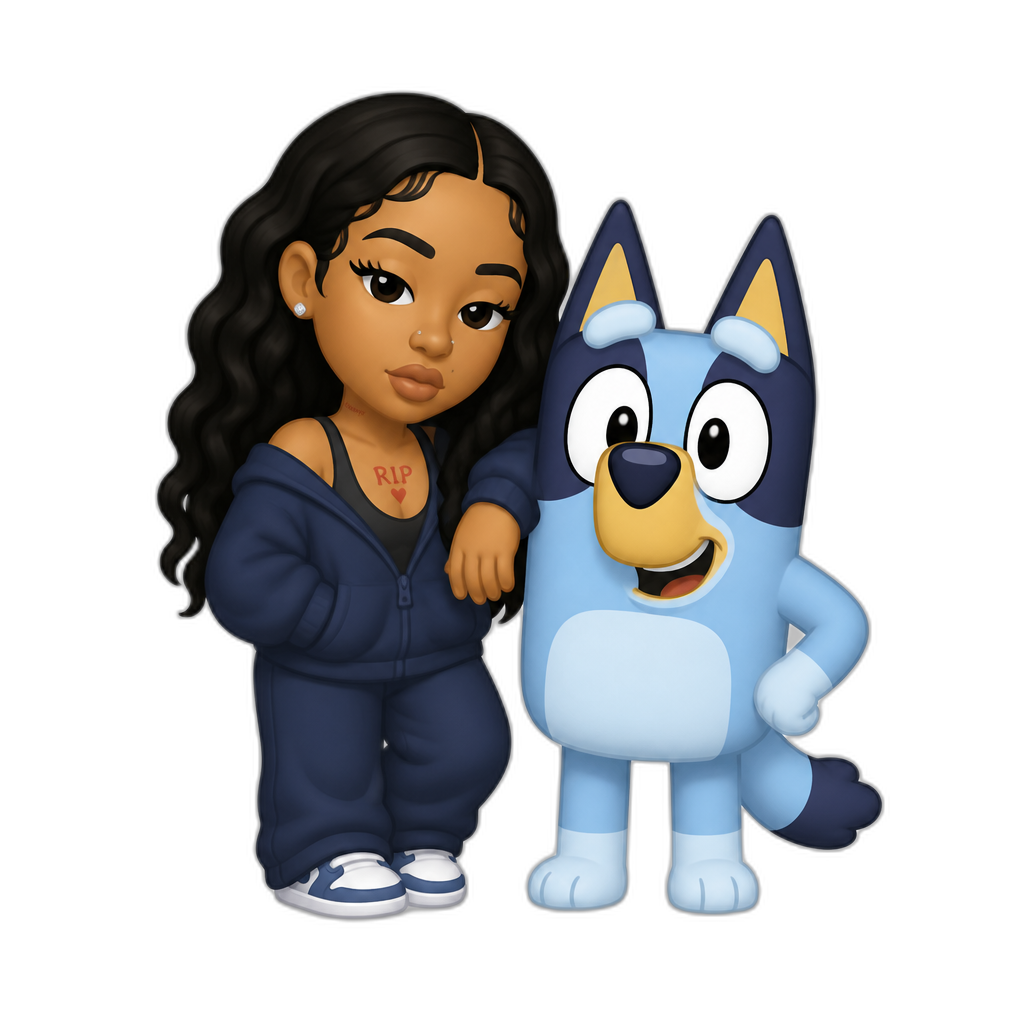 Mariah The Scientist in Bluey - AI generated emoji