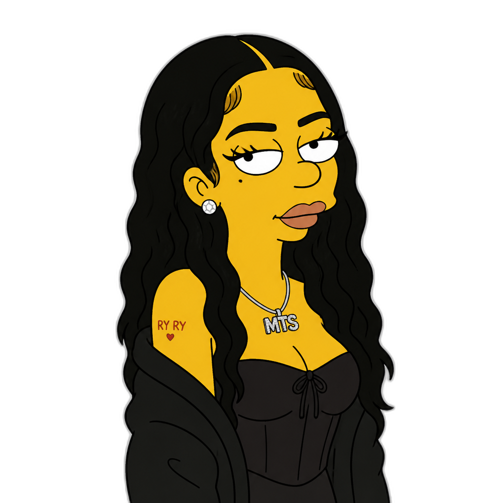 Mariah The Scientist in The Simpsons - AI generated emoji