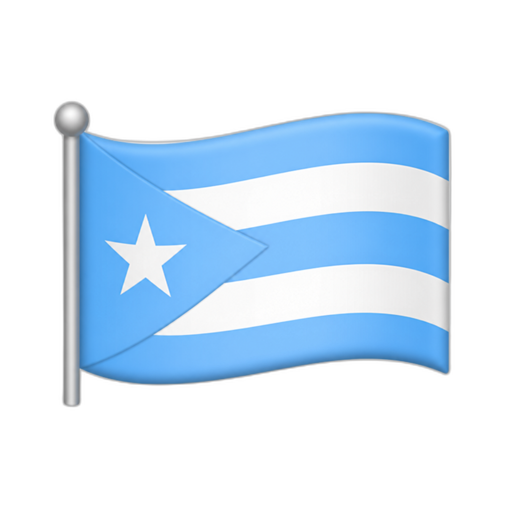 puerto rican flag light blue - AI generated emoji