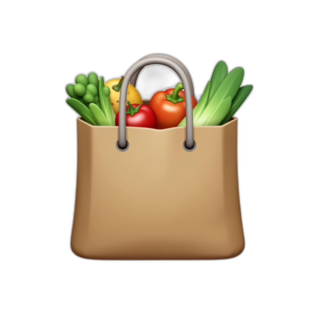grocery bags - AI generated emoji