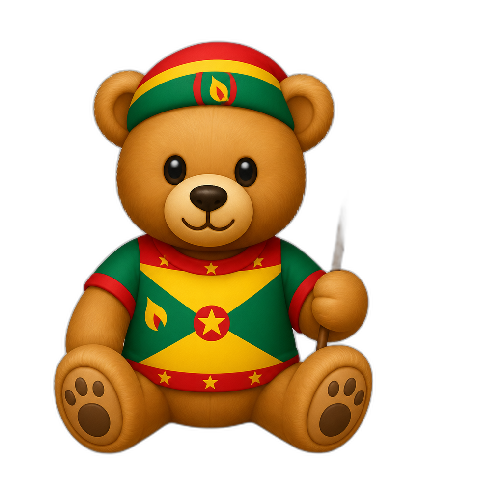 Create a Teddy bear who is a Grenadan - AI generated emoji