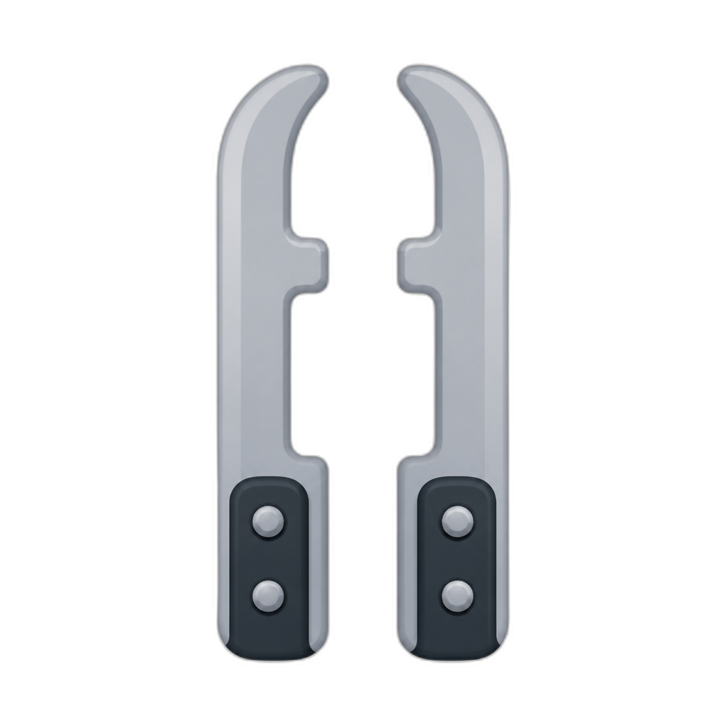 ice blades pointing upwards thick flat style - AI generated emoji