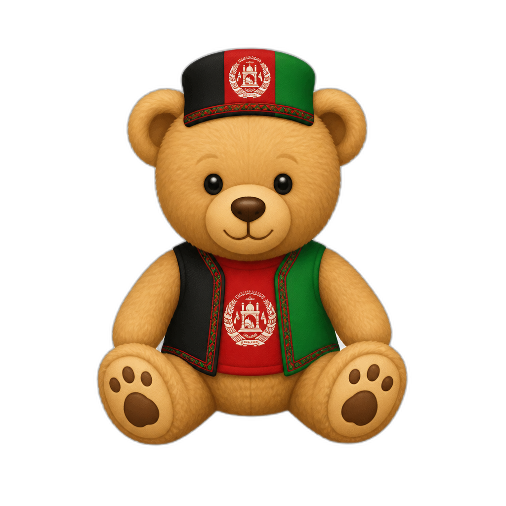 Afghanistan Teddy Bear, different fur color - AI generated emoji