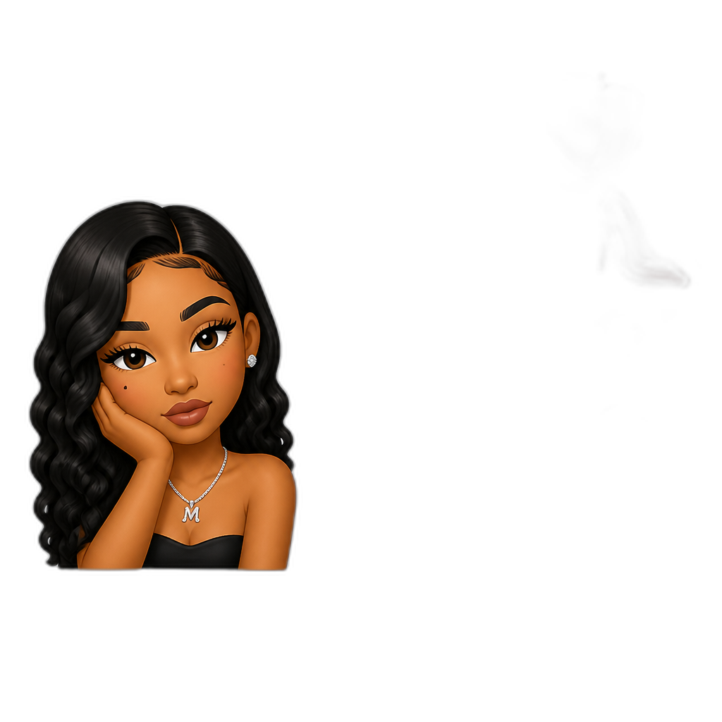 Mariah The Scientist is a fine lookin' Georgia Peach! 🍑👠😏😘💖💅💋💕👗 - AI generated emoji