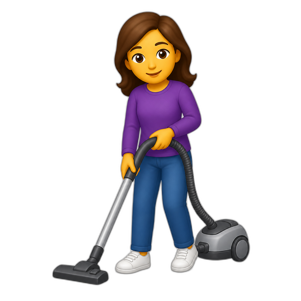a mother holding a vacuum - AI generated emoji