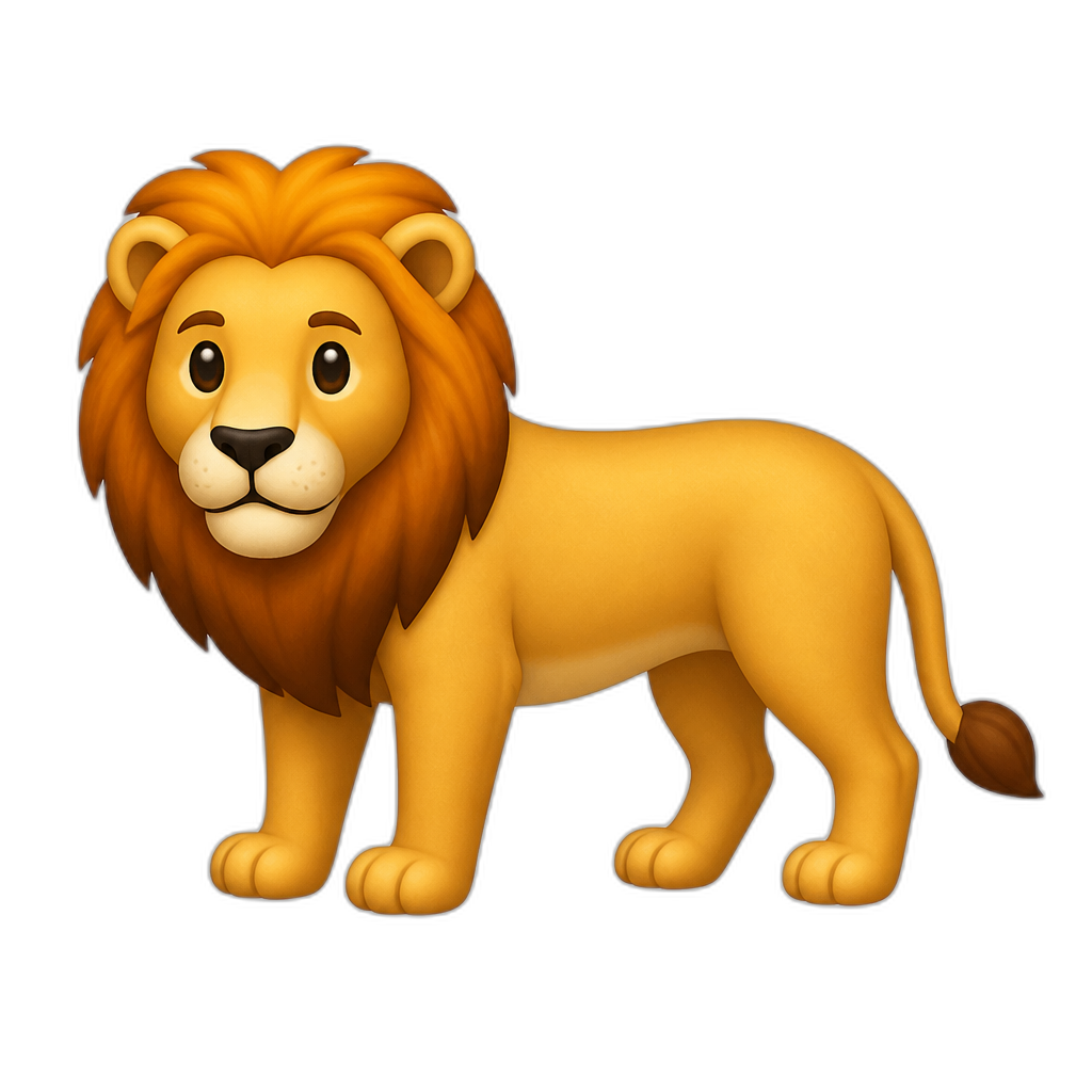 Lion body Animals emoji whatsapp - AI generated emoji