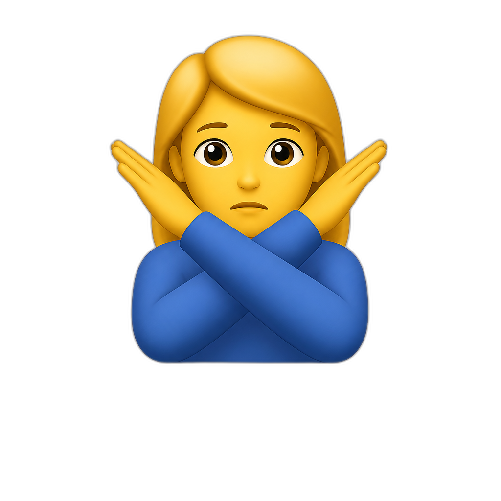 I should not go - AI generated emoji