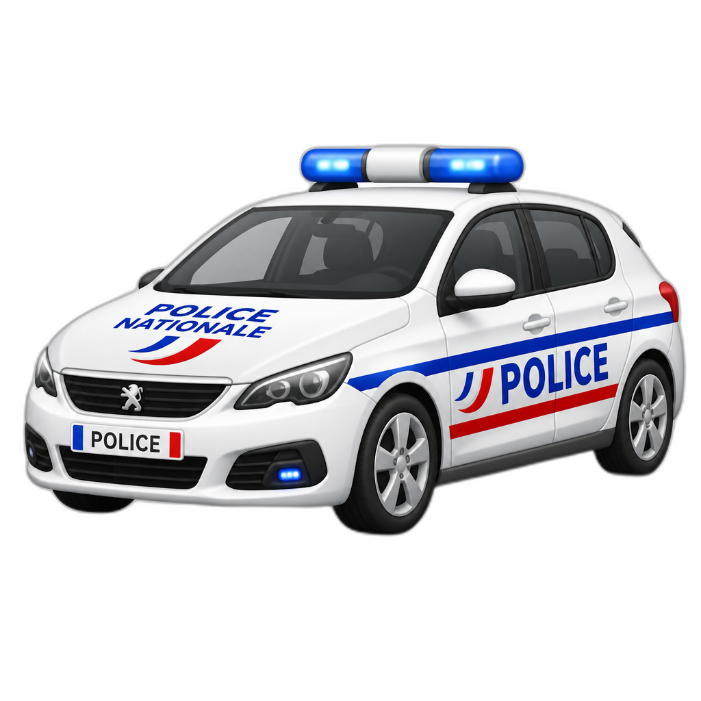 France police car - AI generated emoji