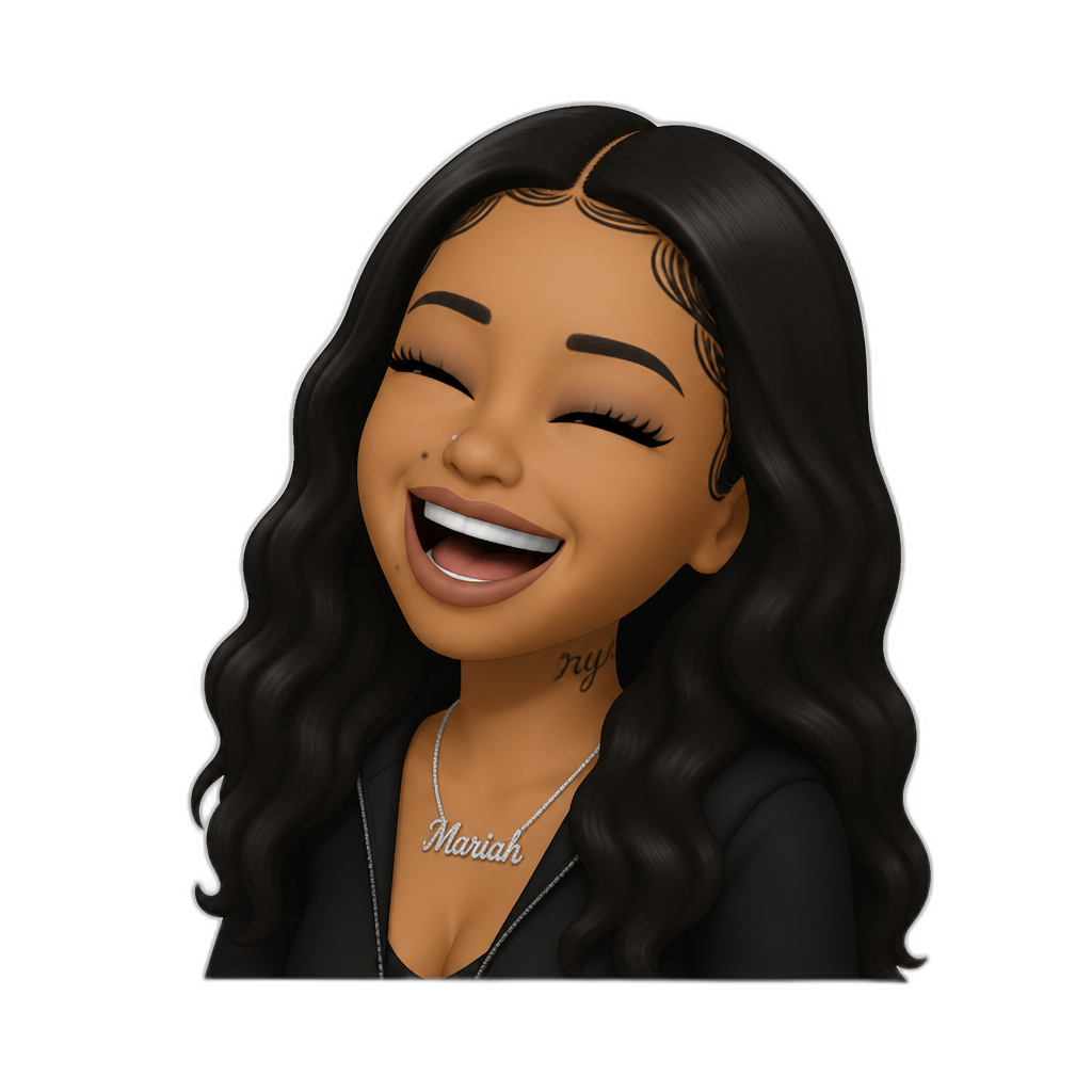 Mariah The Scientist laughing - AI generated emoji
