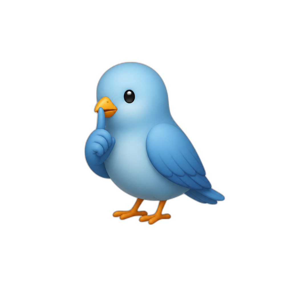 quiet bird - AI generated emoji