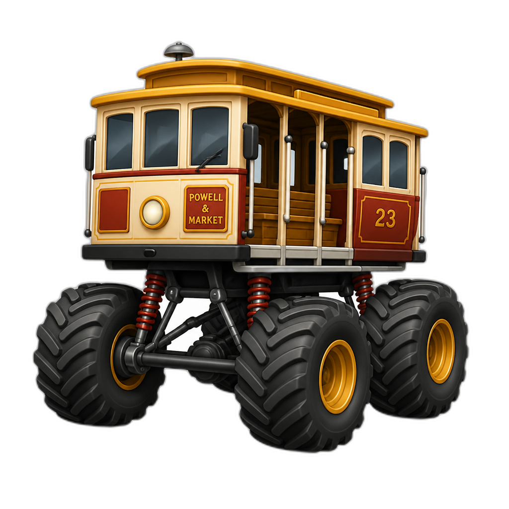 Street car monster truck - AI generated emoji