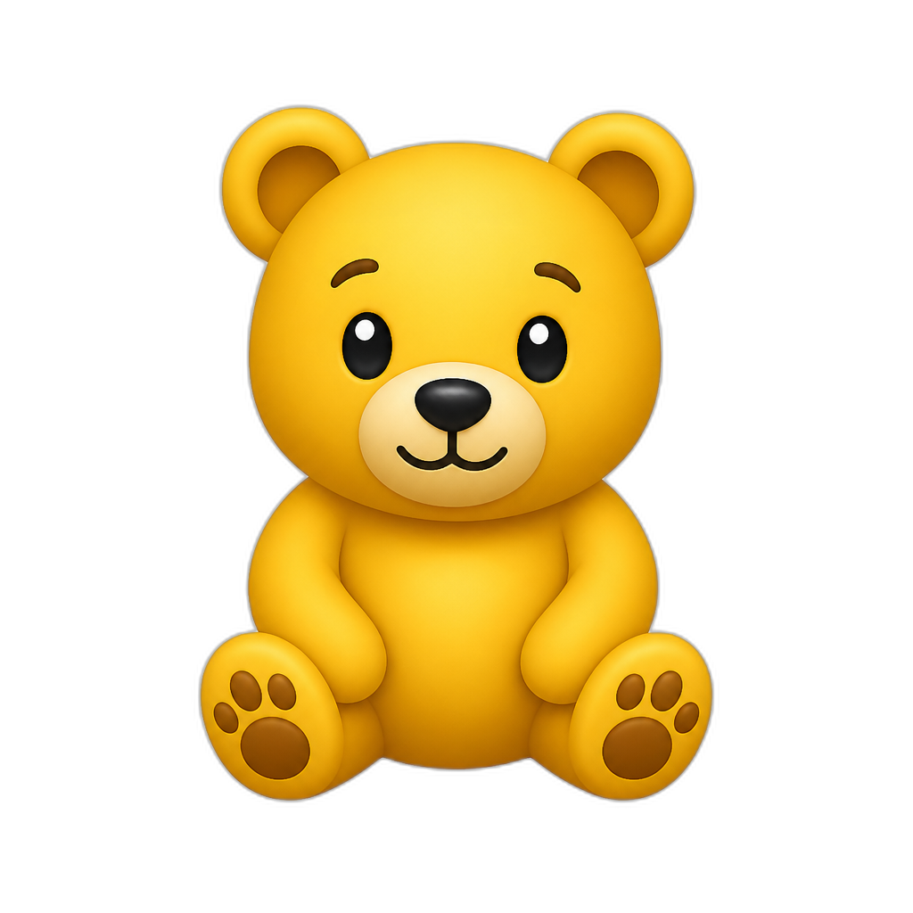 Oso amarillo - AI generated emoji