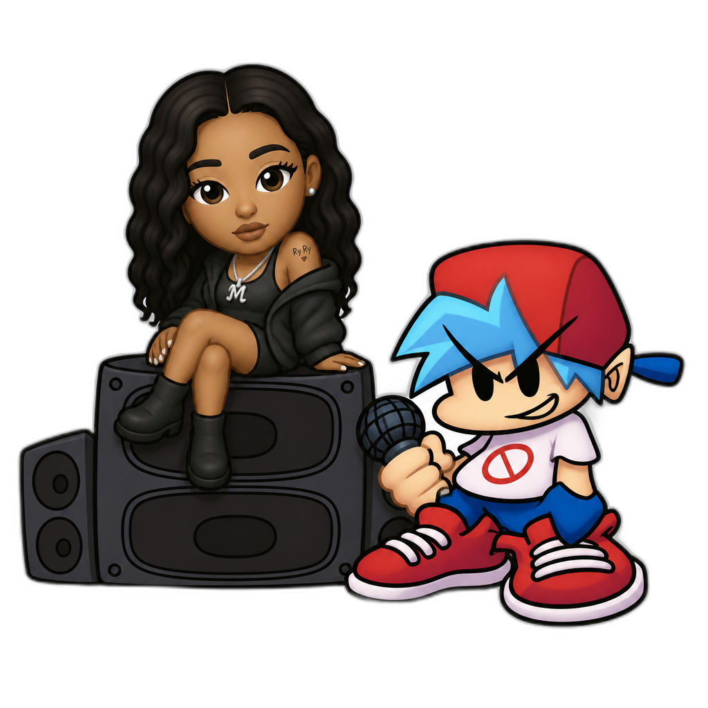 Mariah The Scientist in Friday Night Funkin' - AI generated emoji