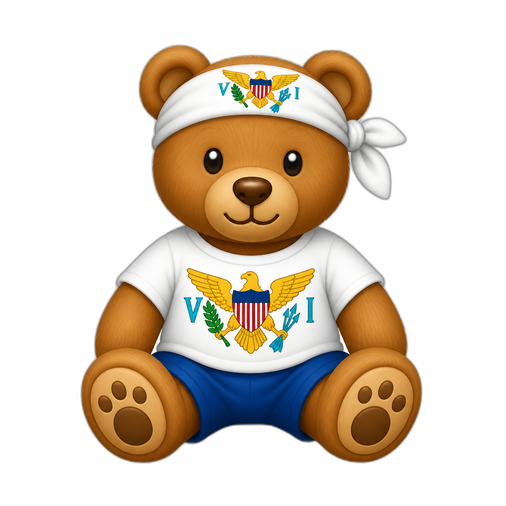 Create a Teddy bear who is a	Virgin Islander - AI generated emoji