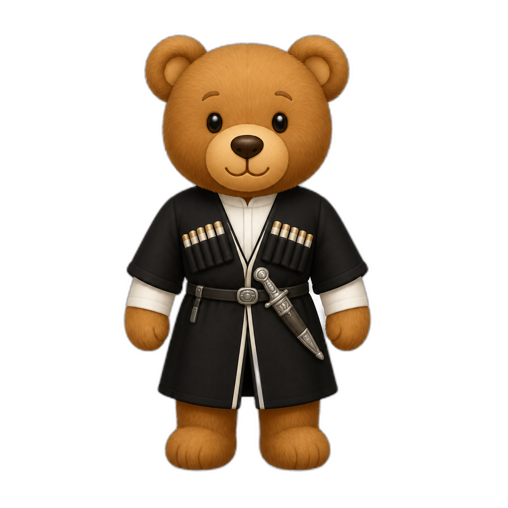 Create a Standing Teddy bear who is a adygea. any fur color - AI generated emoji