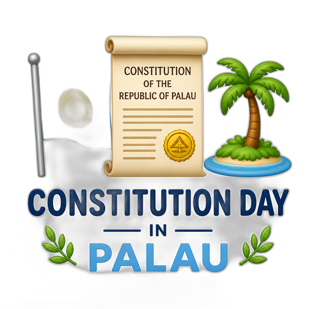 Constitution Day in Palau - AI generated emoji