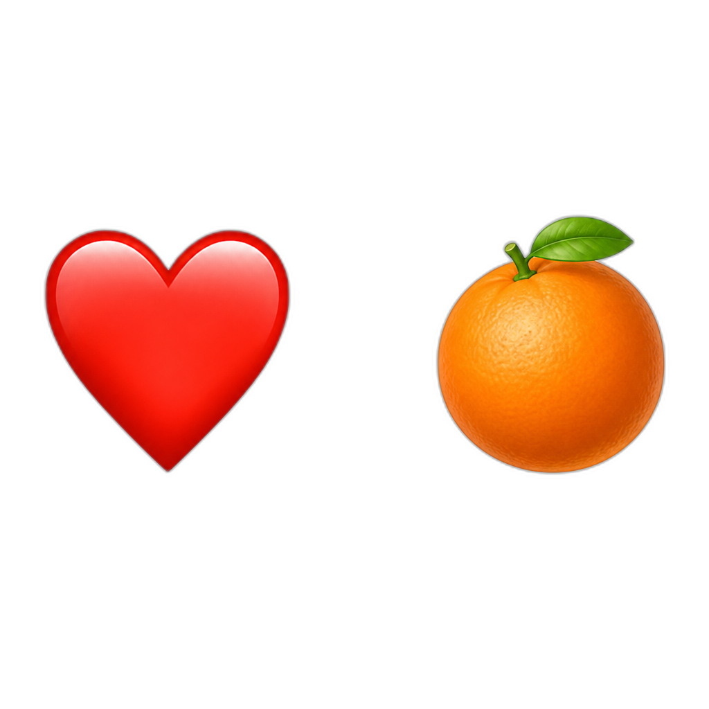 ❤️+🍊 - AI generated emoji