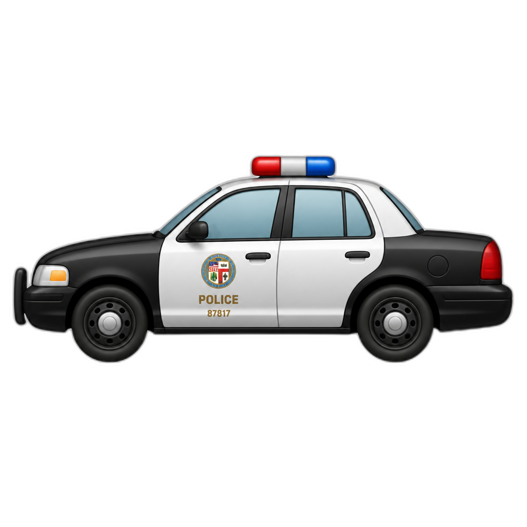 los angeles police car - AI generated emoji