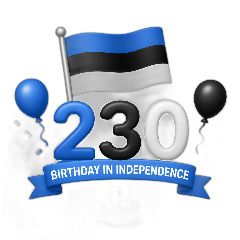Estonia 230 Birthday In Independence - AI generated emoji
