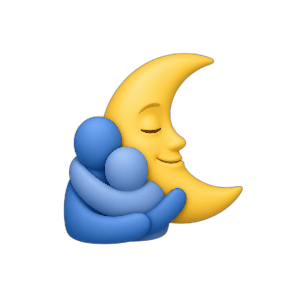 🫂+🌛 - AI generated emoji