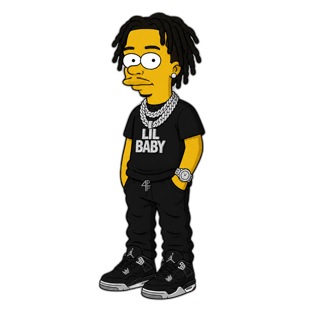 Lil Baby in The Simpsons - AI generated emoji
