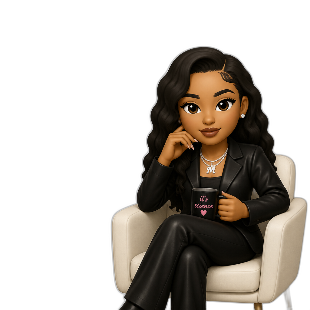 Mariah The Scientist talk show on REVOLT, rated TV-14 - AI generated emoji