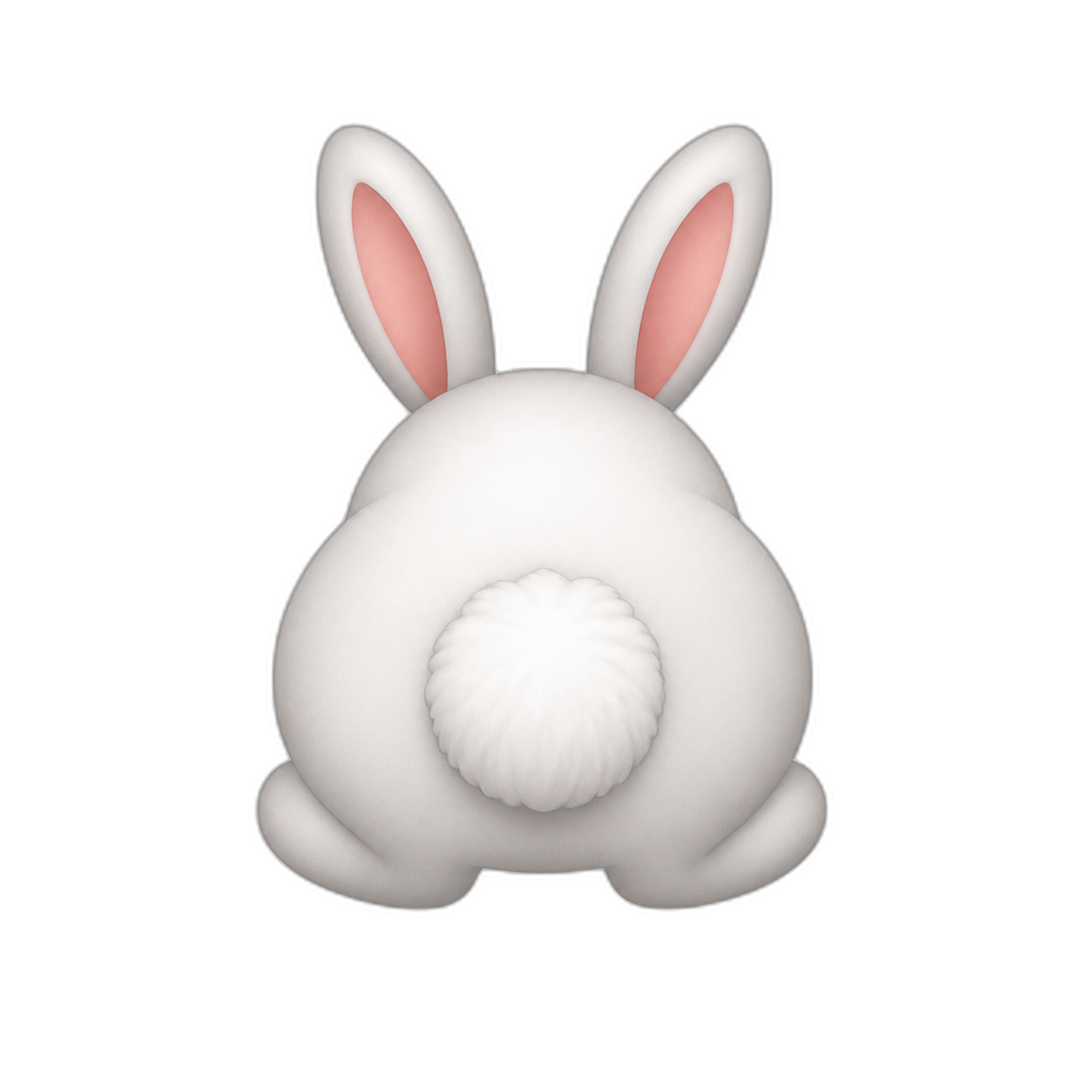 Rabbit tail - AI generated emoji