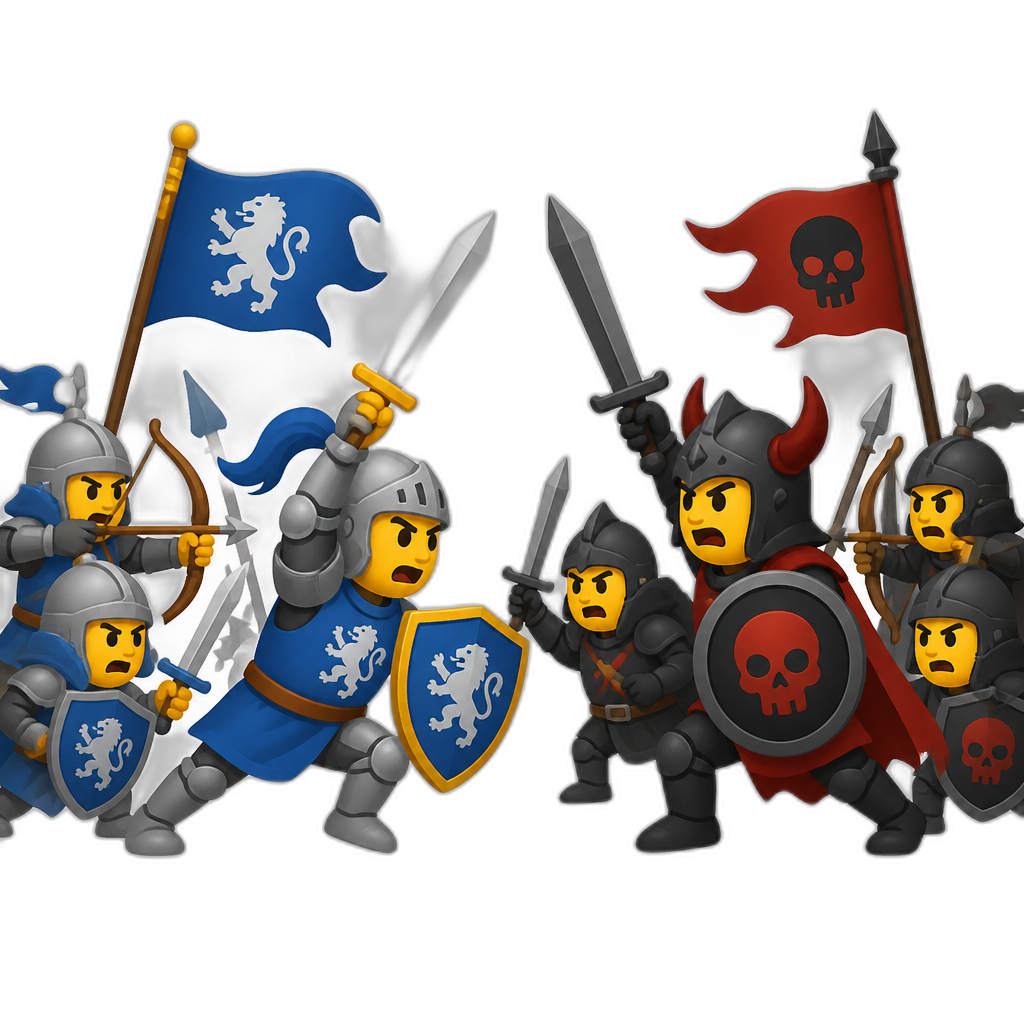 epic battle thick flat - AI generated emoji