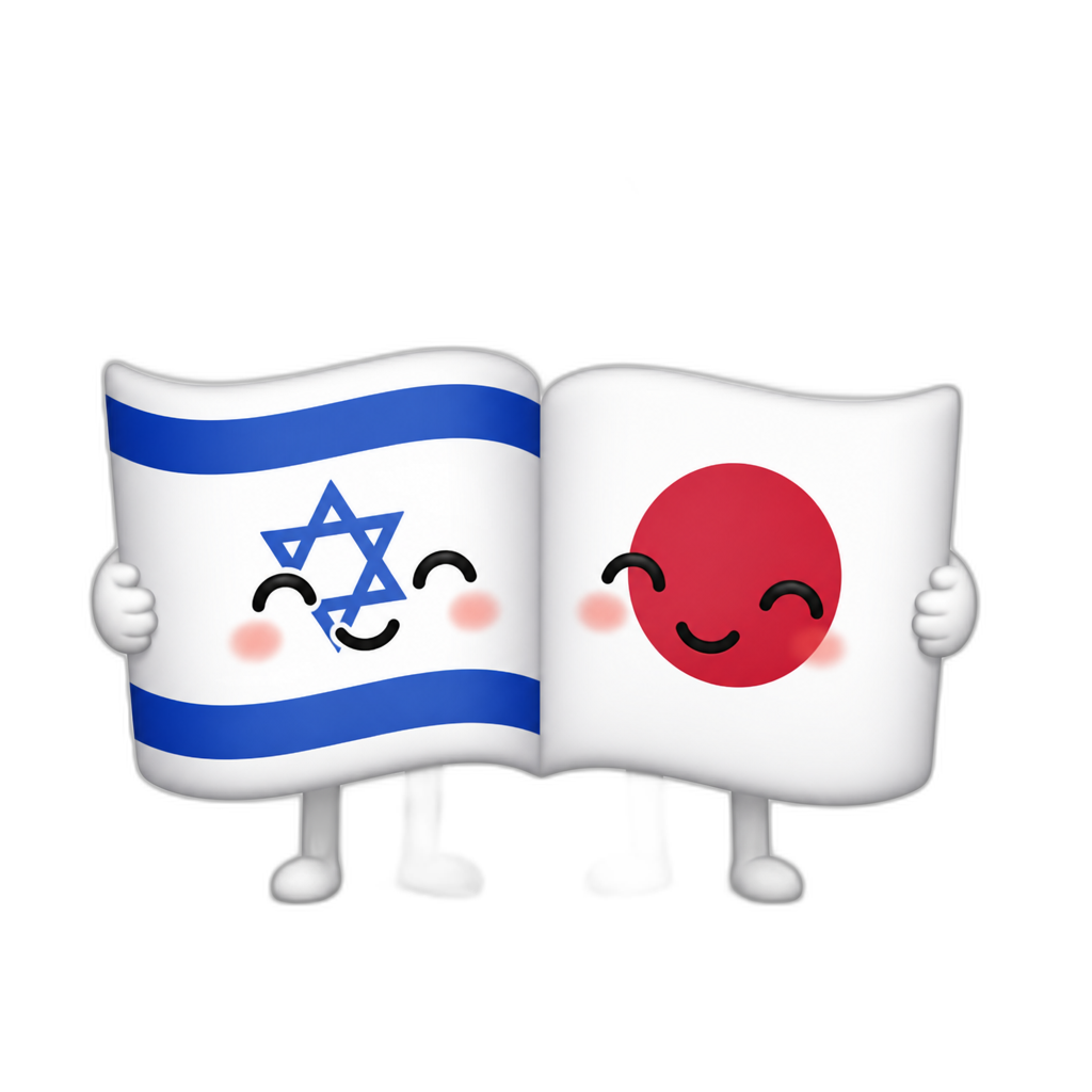 israel and japan are love together - AI generated emoji