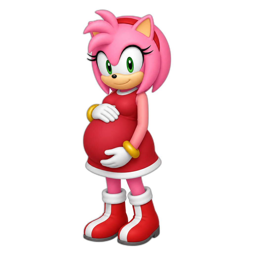 pregnant Amy Rose - AI generated emoji