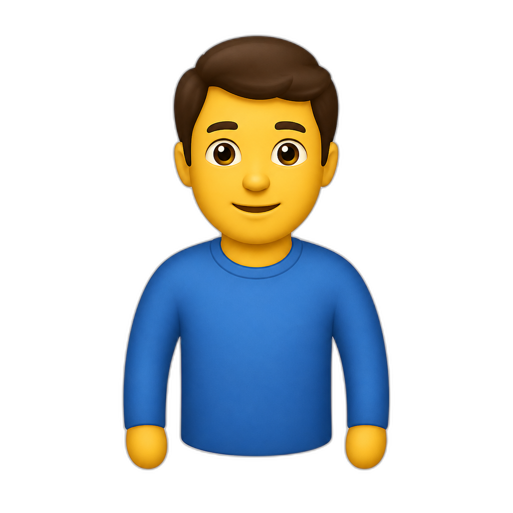make the arms more circular, starting from shoulder hight and going down - AI generated emoji