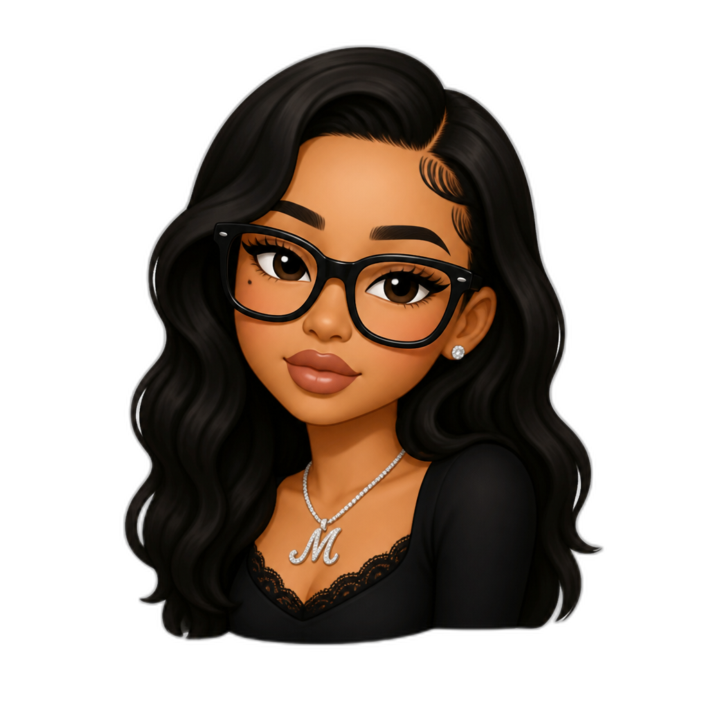 Mariah The Scientist fused with SSSniperWolf - AI generated emoji