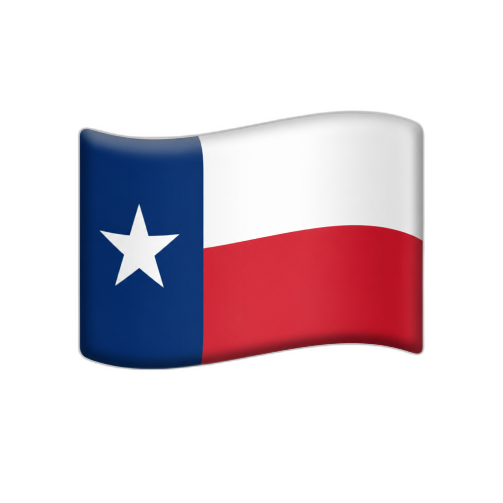 Texas flag without the pole - AI generated emoji