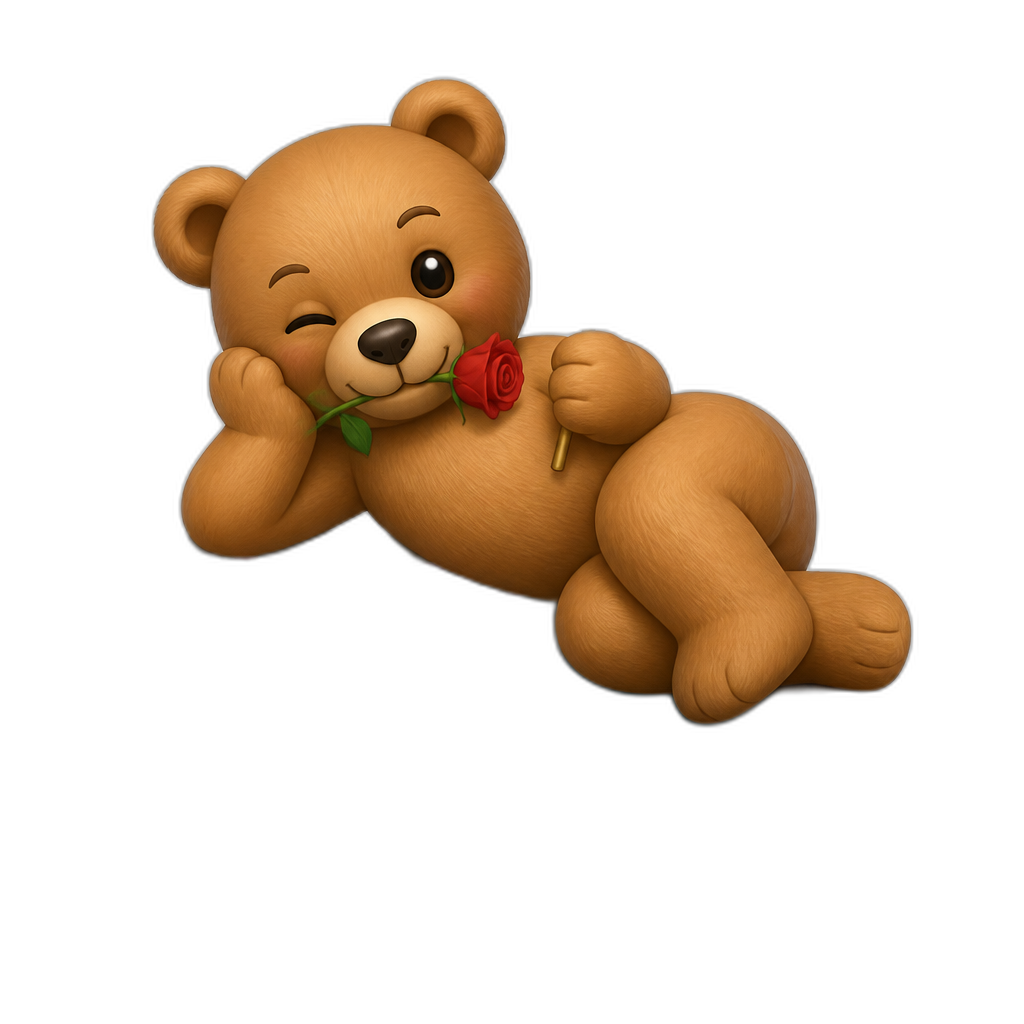 Create a Teddy bear who is a flirty Abkhazia on the magazine. any fur color - AI generated emoji