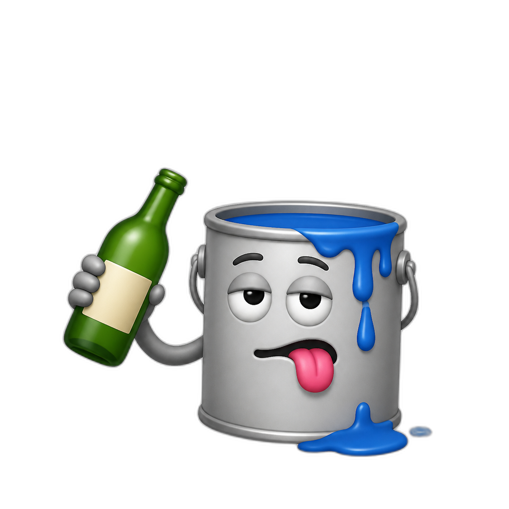 Did the paint drink? - AI generated emoji