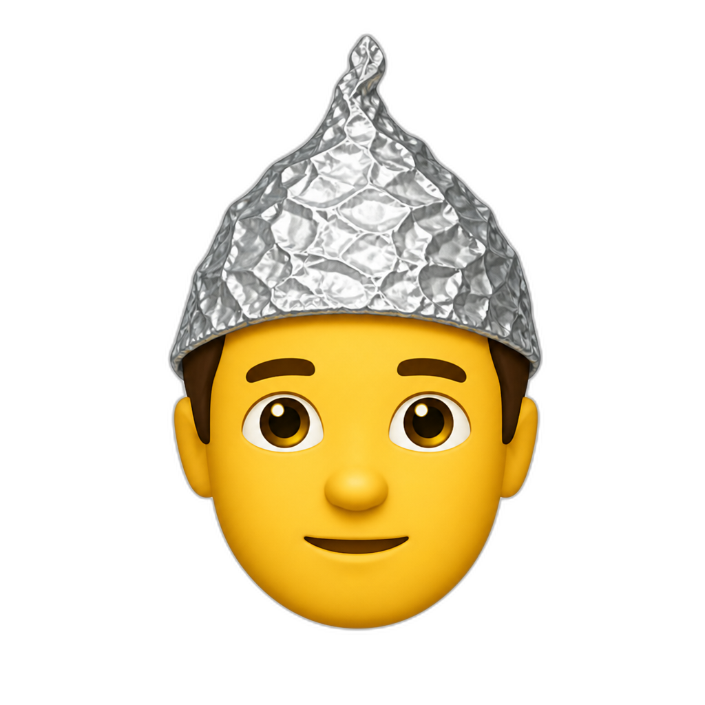 Tin foil hat - AI generated emoji