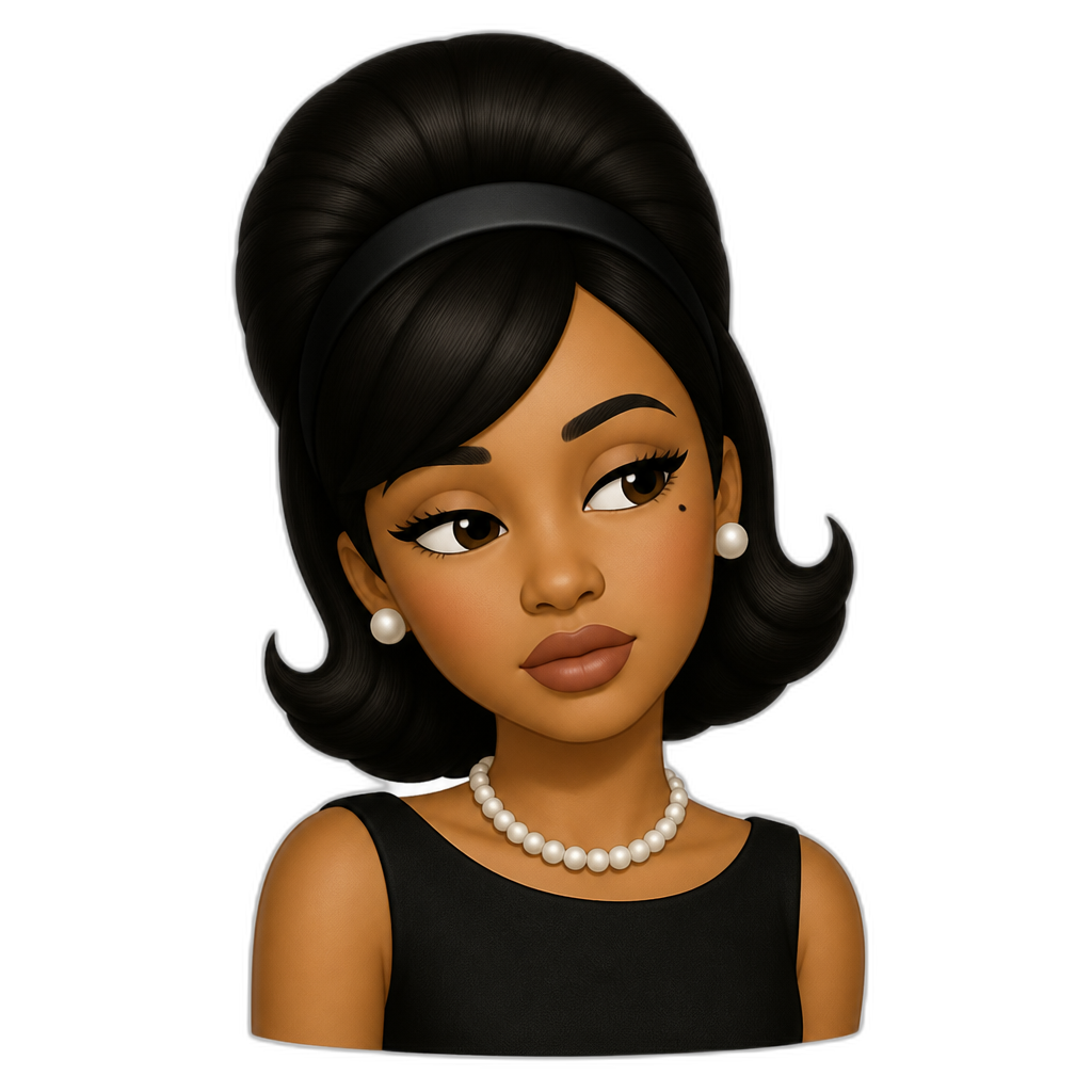Mariah The Scientist in the 1960s - AI generated emoji