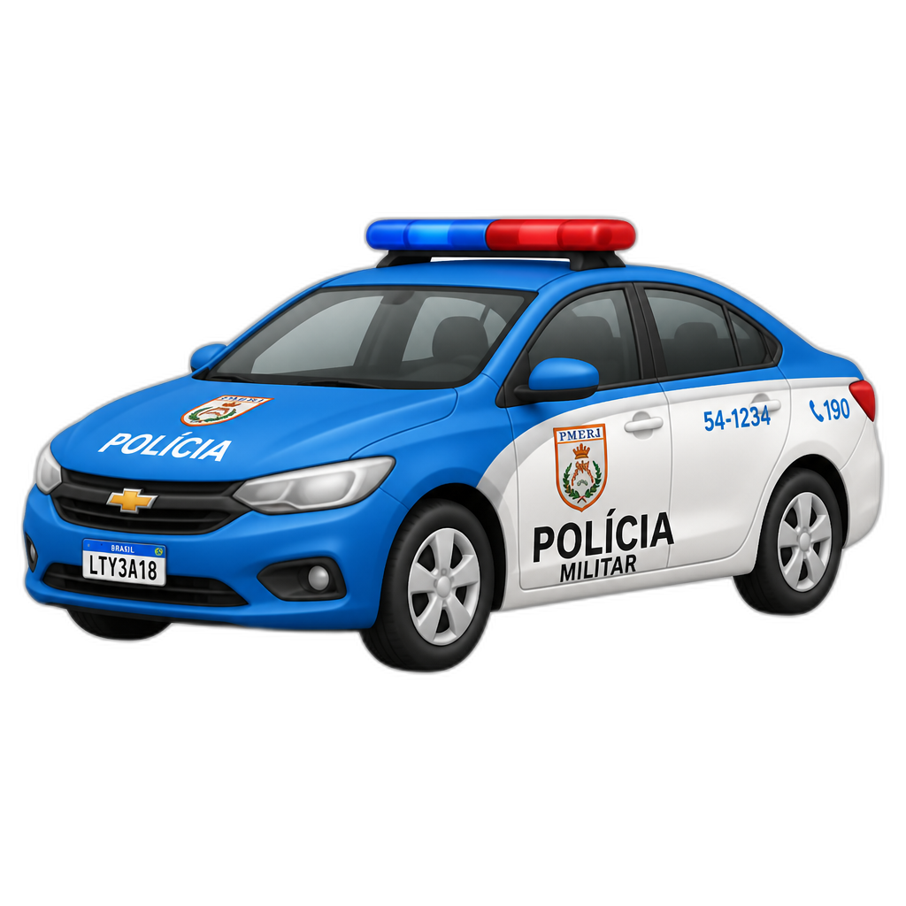 Rio police car - AI generated emoji