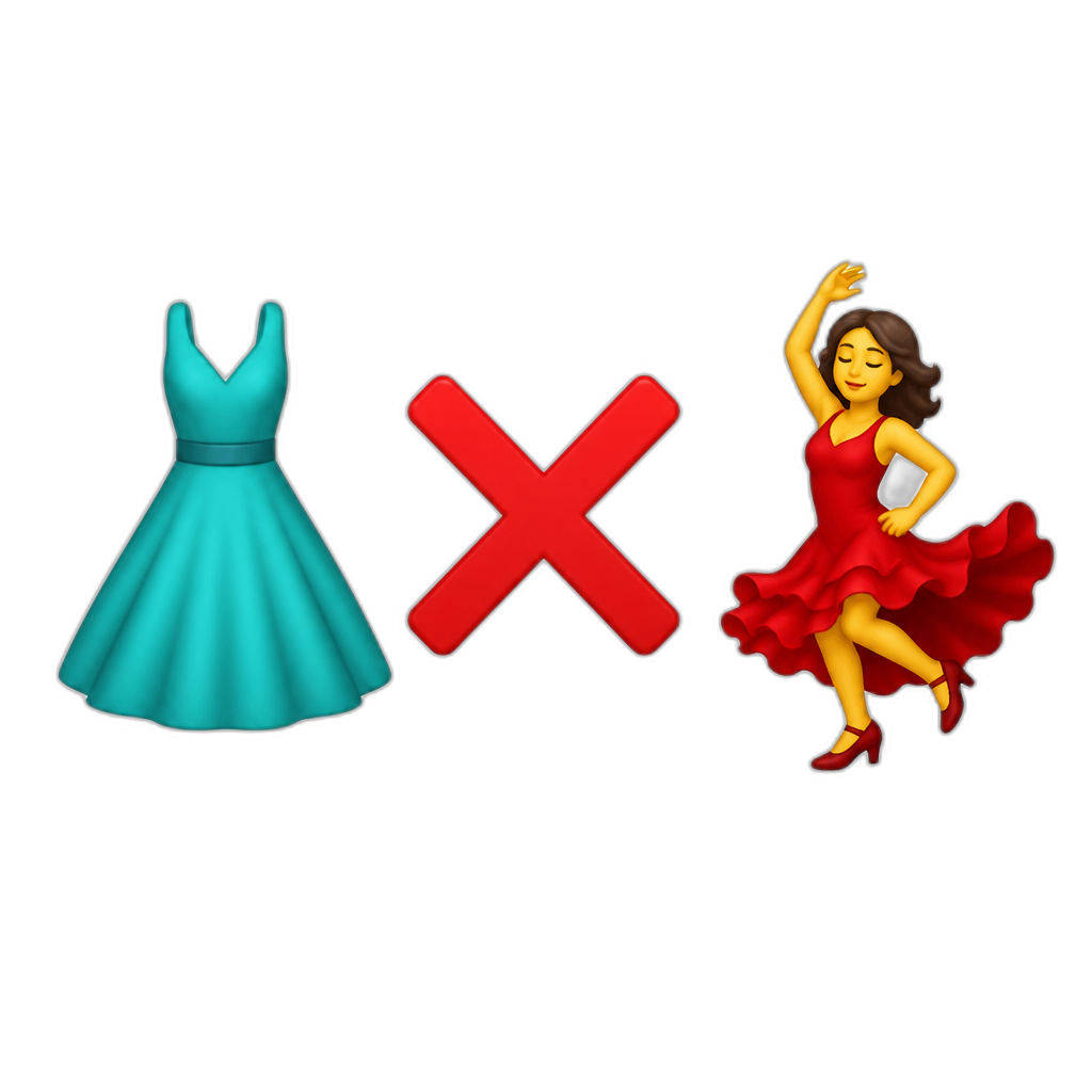👗❌💃 - AI generated emoji