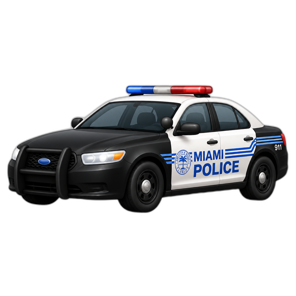 Miami police car - AI generated emoji