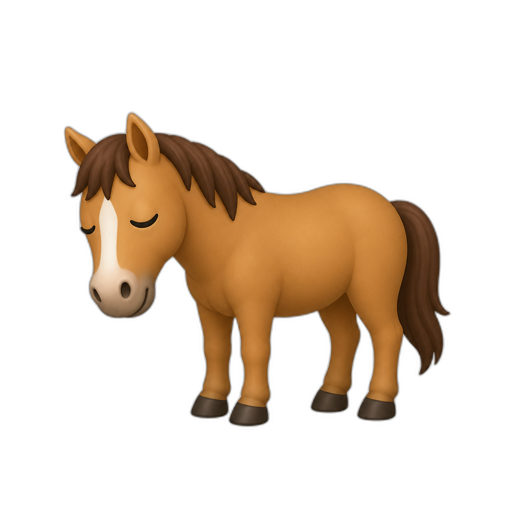 sleepy horse - AI generated emoji