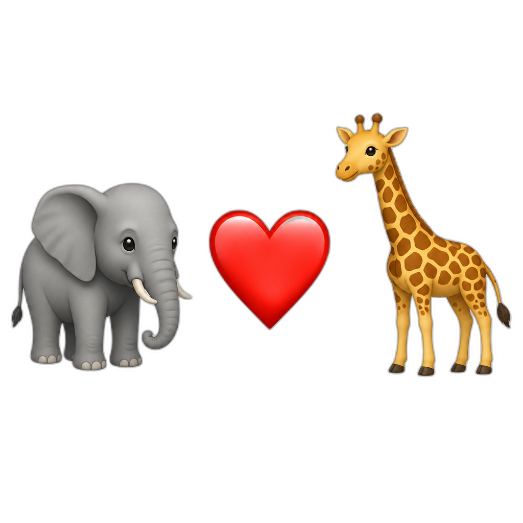 🐘❤️🦒 - AI generated emoji