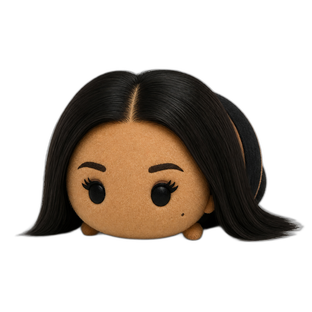 Mariah The Scientist Tsum Tsum, photorealistic, long straight hair - AI generated emoji