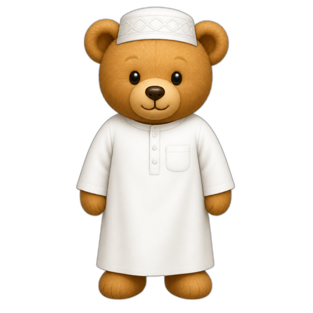 Create a standing Teddy bear who is a stereotypical atlai. any fur color - AI generated emoji