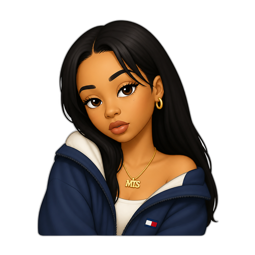Mariah The Scientist in the 1990s - AI generated emoji