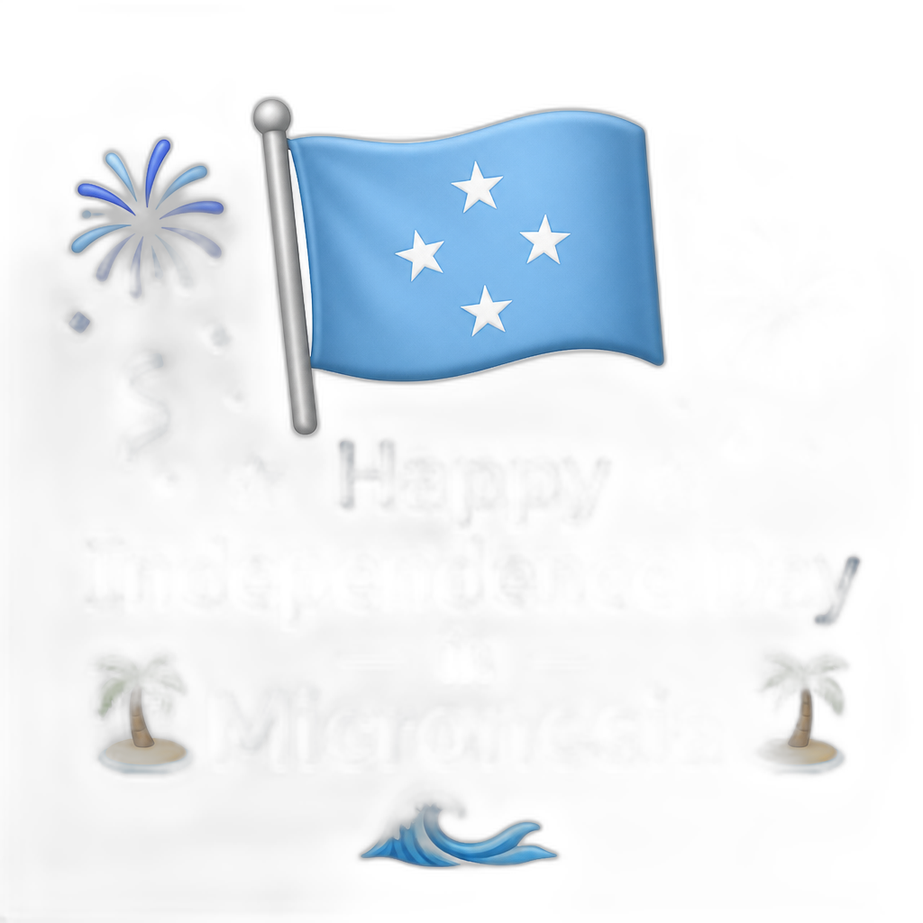 Independence Day in Micronesia - AI generated emoji