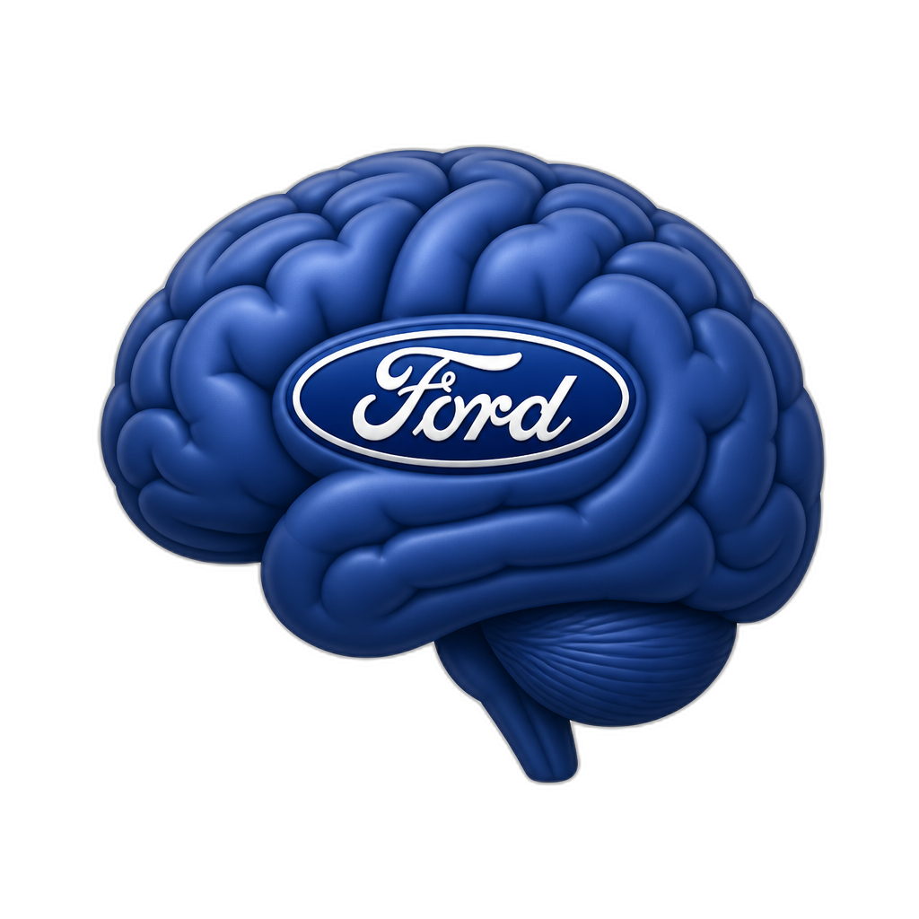 Brain that in Ford Company Theme - AI generated emoji