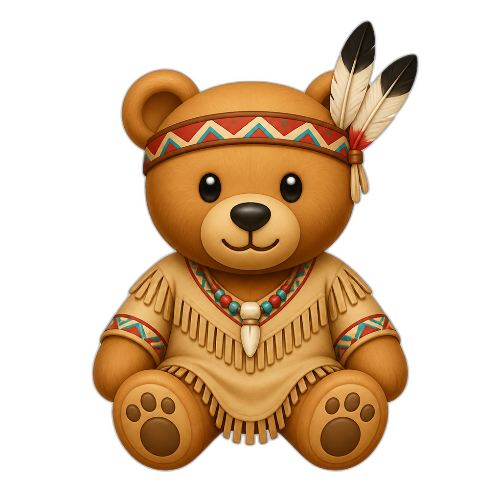 Create a Teddy bear who is a Indianian - AI generated emoji