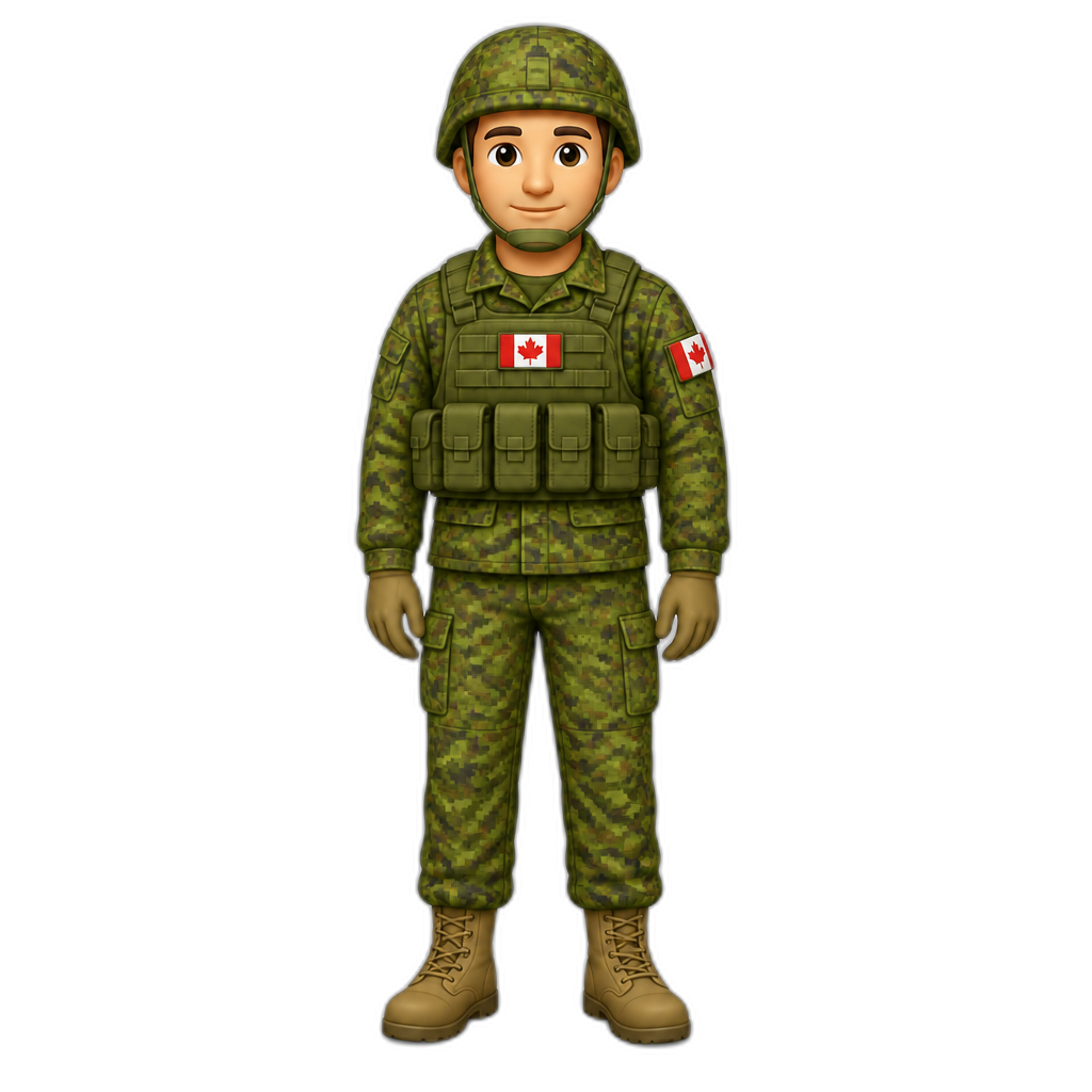 Canadian Soldier, full body - AI generated emoji